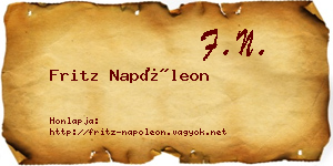 Fritz Napóleon névjegykártya